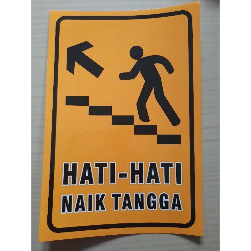 

Stiker Hati Hati Turun Tangga / Stiker Keselamatan