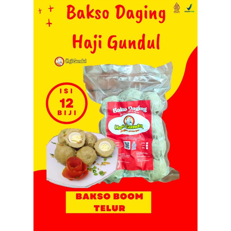 

Bakso Daging Haji Gundul - Varian BOOM isi Telur