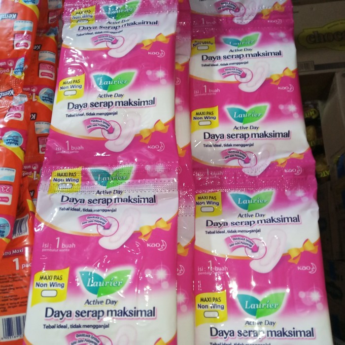 ARJUNA LAURIER Maxi Pas Sachet Renceng / Laurier Sachet / Pembalut Wanita sachet 1 Renceng KT5