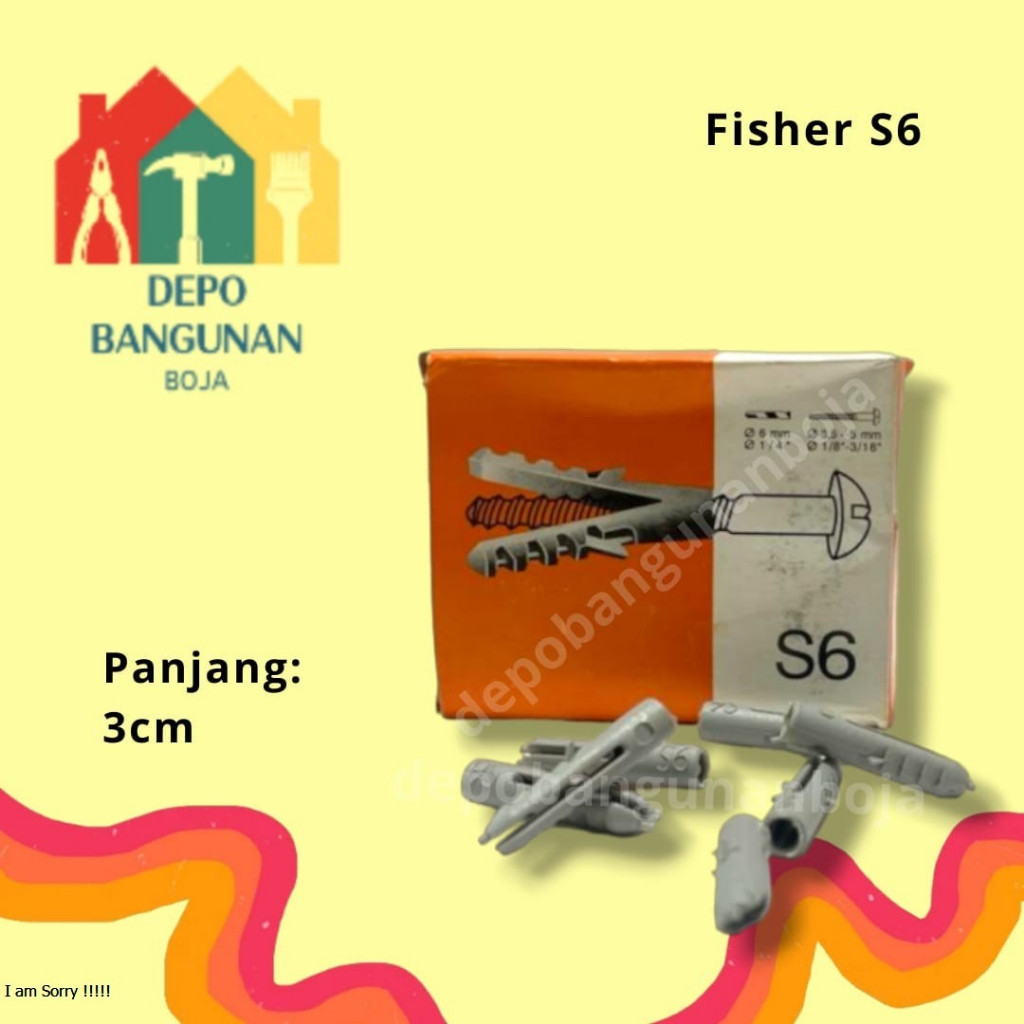 (3.19) (S6)  PER PACK Fisher Gypsum / Rumah Skrup / Fisher