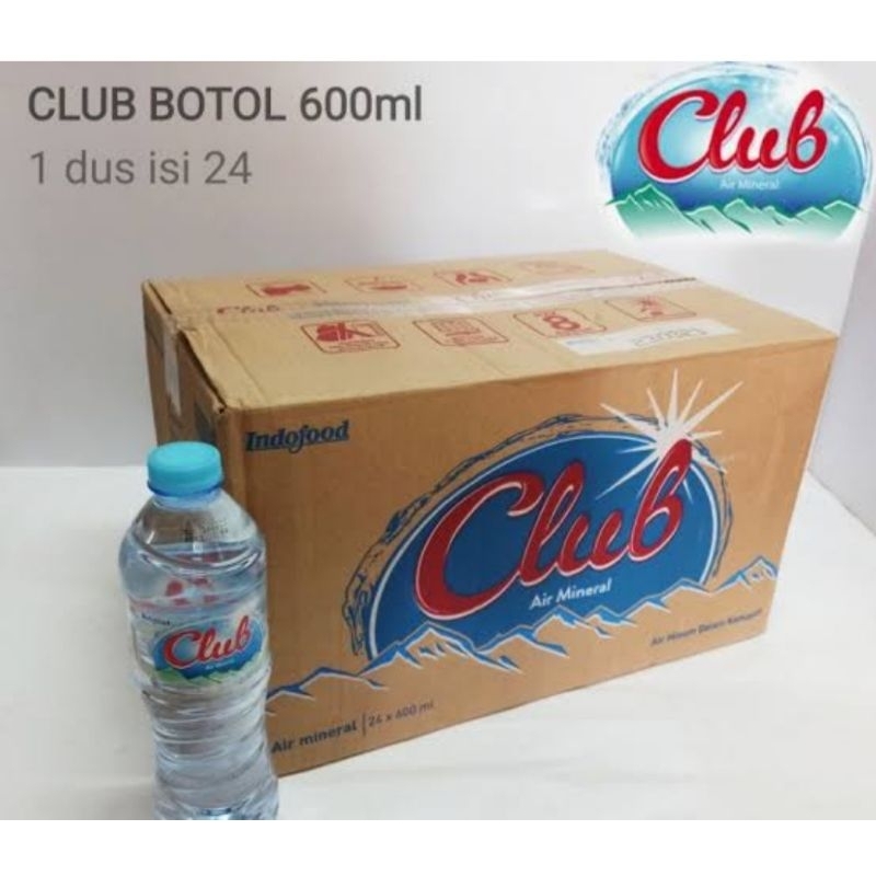 Club Air Mineral 600 ml 1 dus isi 24 botol