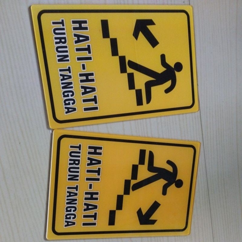 

Akrilik Keselamatan Hati hati turun tangga dan naik tangga