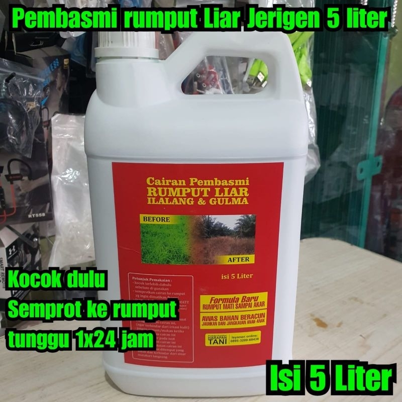 Pembasmi rumput liar 5 liter mati sampai ke akar Obat rumput liar pembersih rumput