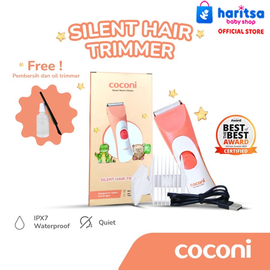 COCONI SILENT TRIMMER | ALAT CUKUR RAMBUT BAYI | MESIN CUKUR RAMBUT | CUKURAN RAMBUT BAYI & ANAK