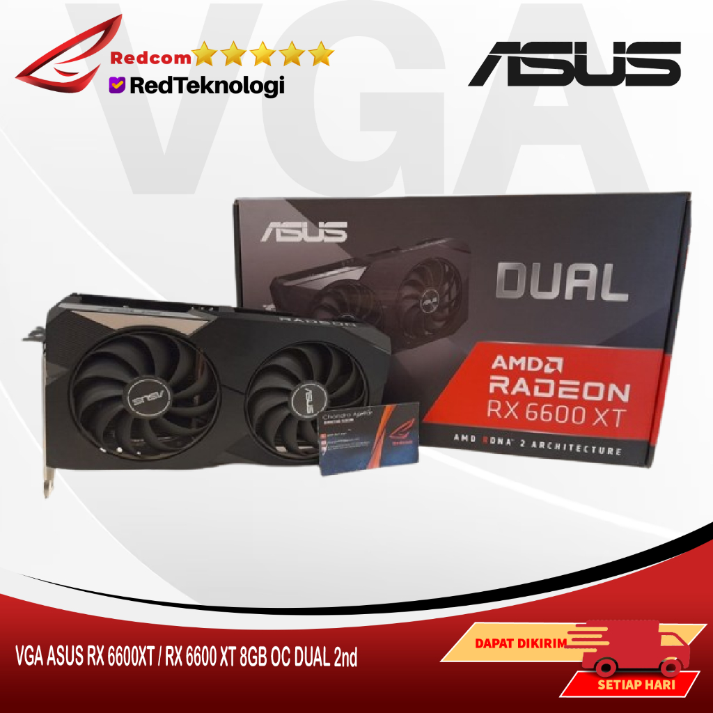 VGA AMD  ASUS RX 6600XT / RX 6600 XT 8GB OC DUAL 2nd