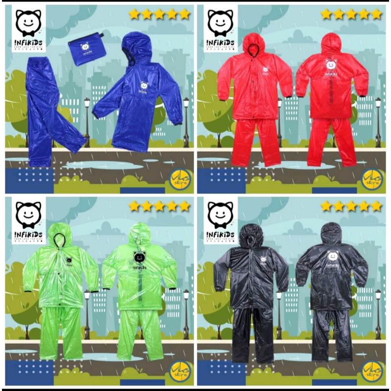 Jas Hujan anak/Infikids/Jas hujan anak kecil