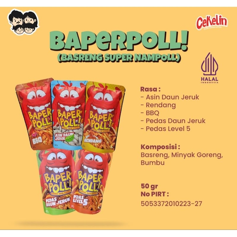 

BASRENG SUPER NAMPOL | BAPERPOLL CEKELIN CEMILAN KELUARGA 50gr