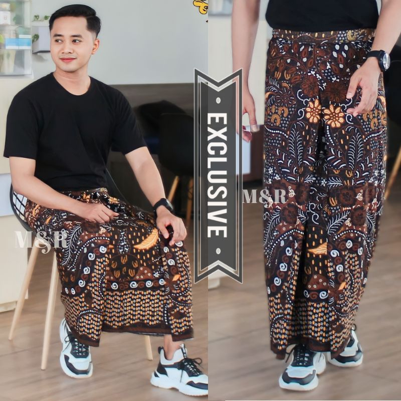 Sarung Batik Exclusive M&R Asli Batik Pekalongan Sarung Santri Pria Size Dewasa Motif Terbaru Warna 