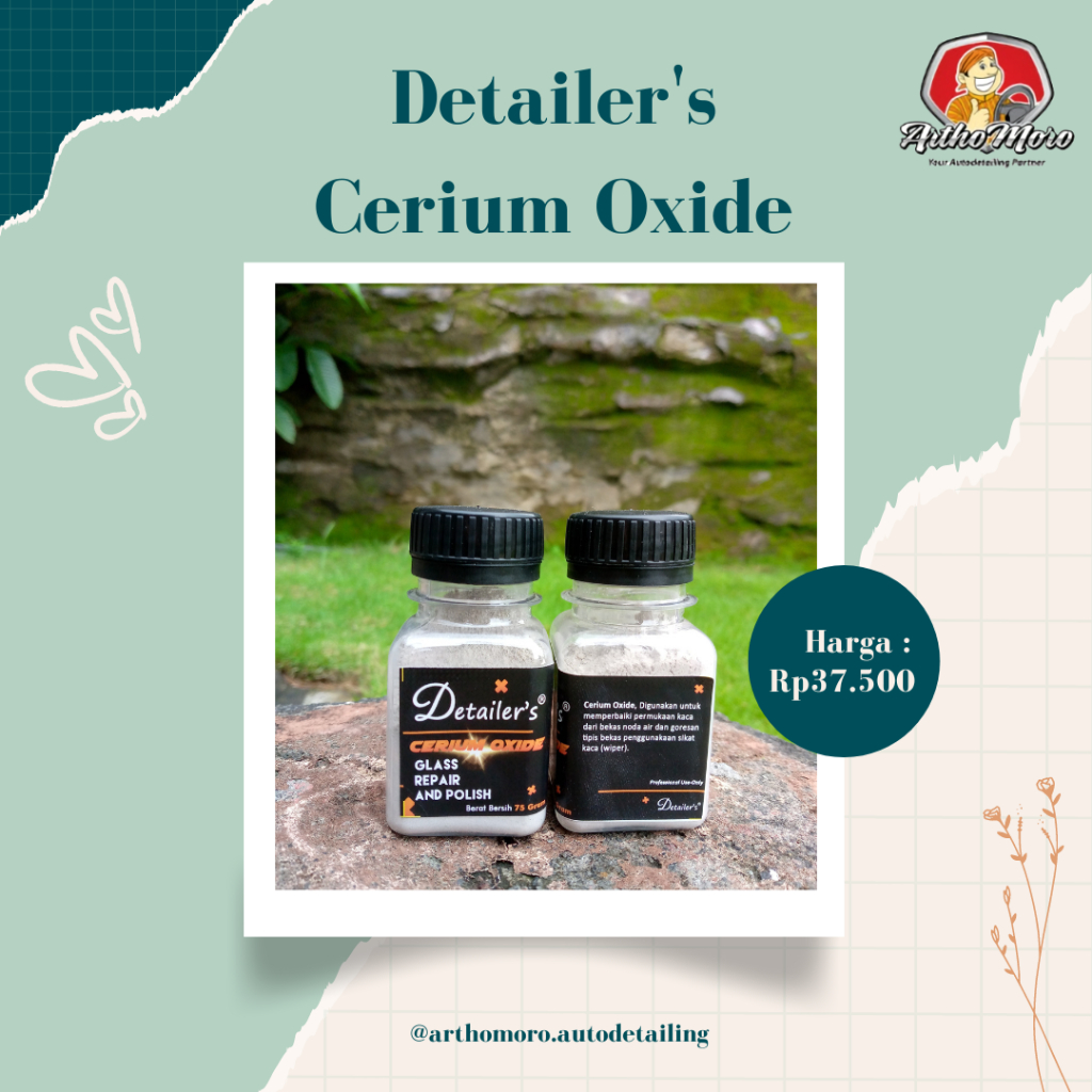 Obat Baret Kaca Wiper Detailers CERIUM OXIDE 75 gram