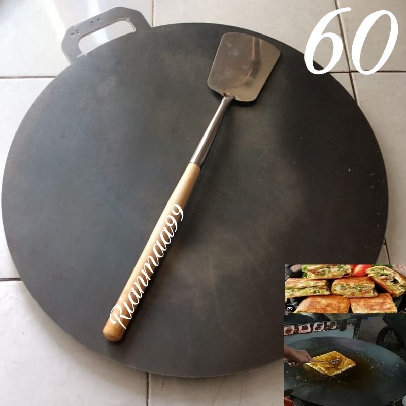 Wajan Penggorengan Martabak Telur Plat Besi Baja Tebal Diameter 60cm
