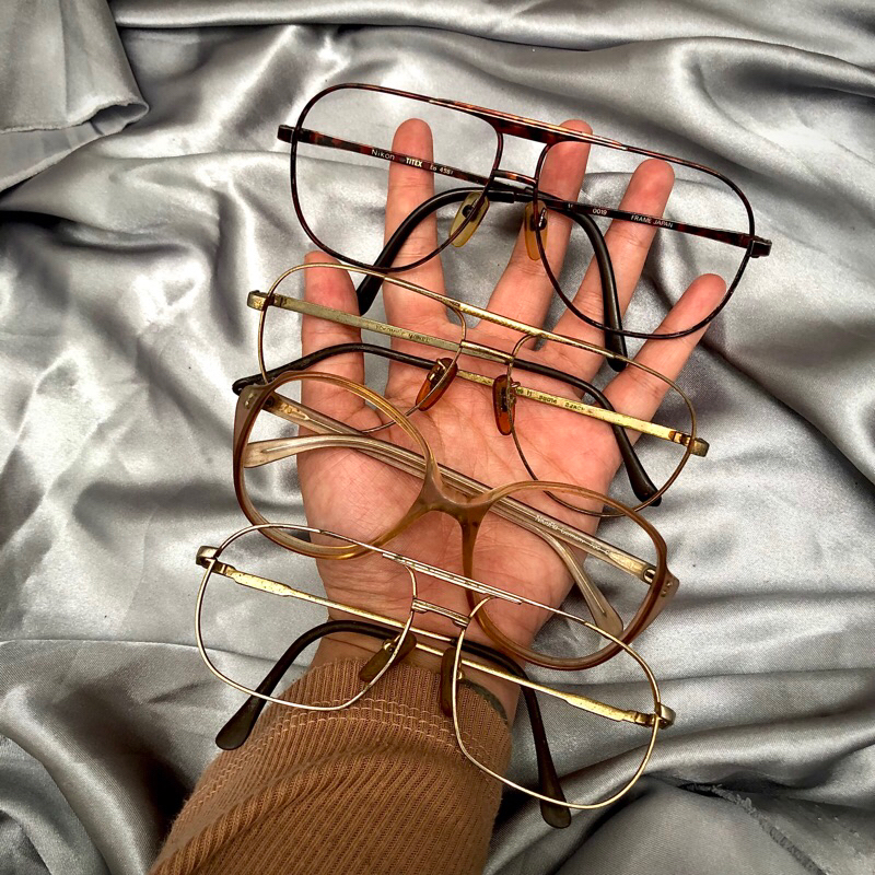 Frame Kacamata Jadul Vintage Retro Classic Stainless Size Besar