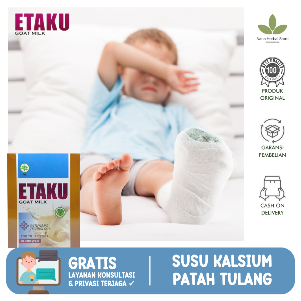 

Walatra Etaku 100% Asli Susu Kalsium Susu Untuk Patah Tulang Anak, Susu Penambah Kalsium, Kaki Sulit Berjalan Kaki Lemas, Susu Patah Tulang Retak