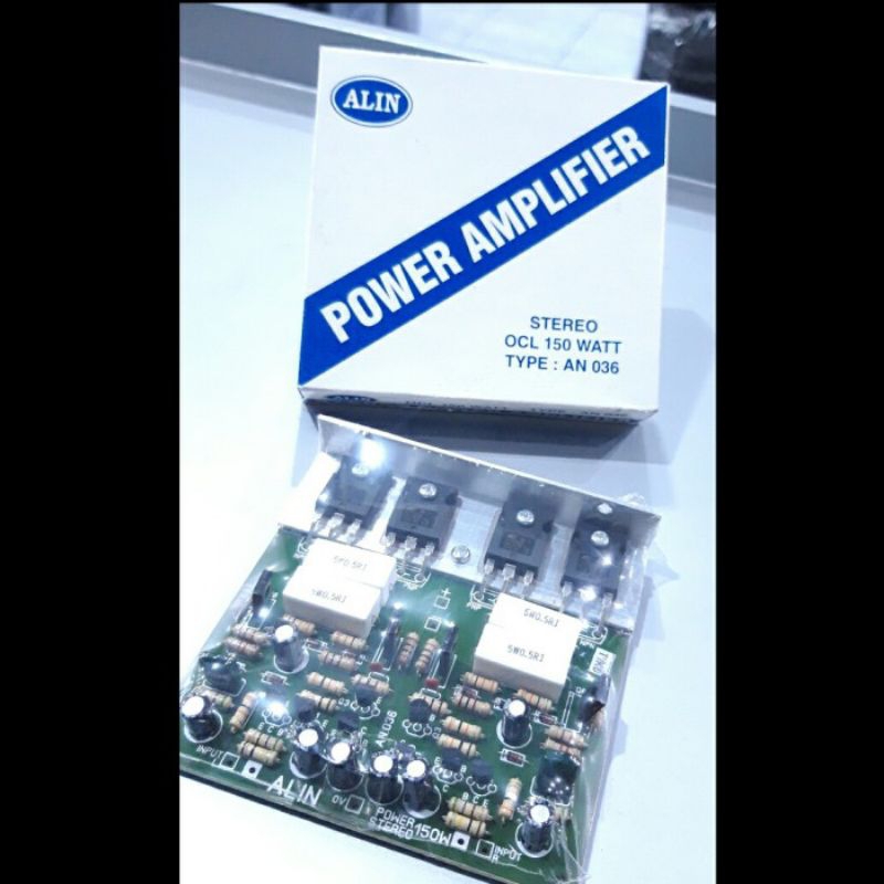 KIT RANGKAIAN POWER AMPLIFIER STEREO OCL 150WATT ALIN AN036