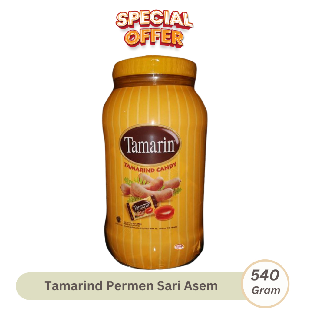 

Tamarin Permen Sari Asem 540gr Tamarind Candy Asam Kemasan Toples