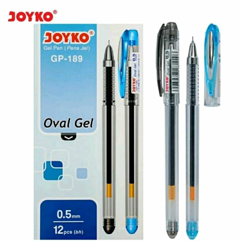 

Pulpen Gel Joyko Oval Gel GP-189 0,5mm (isi 12 pcs)