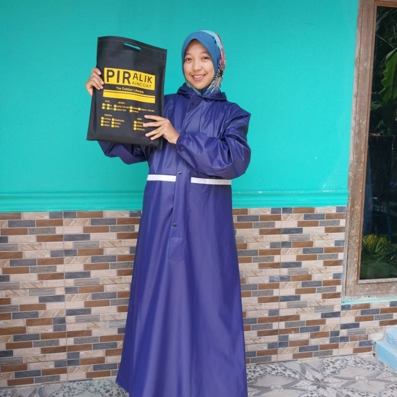 Jas Hujan Mantol Model Gamis Elegan Praktis