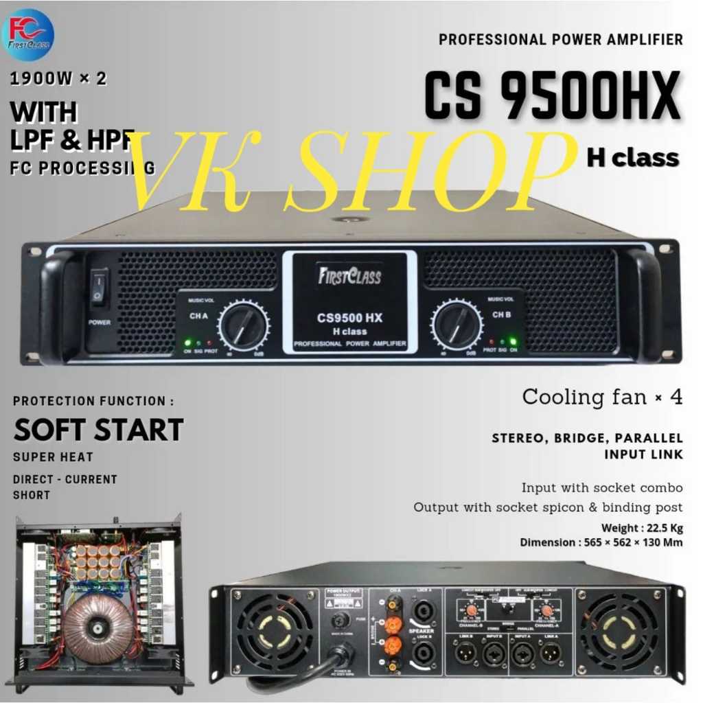 Power Amplfier Firstclass cs 9500hx/cs 9500 hx/cs9500hx 3800w Original