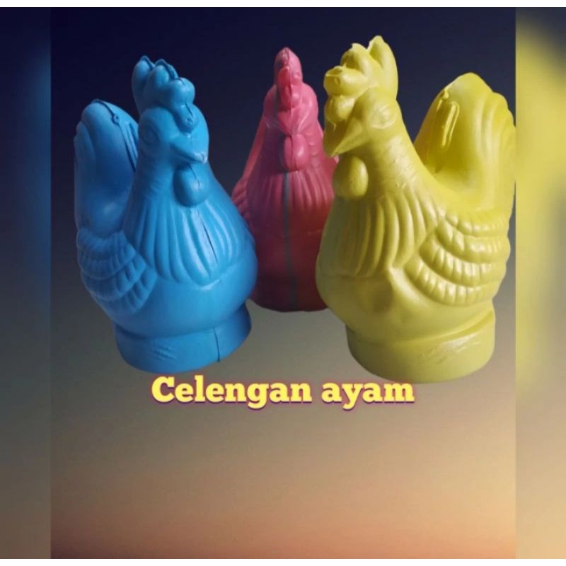 Celengan Plastik Karakter Ayam Celengan Tabungan Anak Celengan Unik