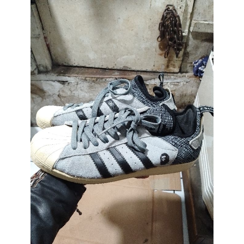 Adidas superstar x bape x neighbourhood second bekas preloved