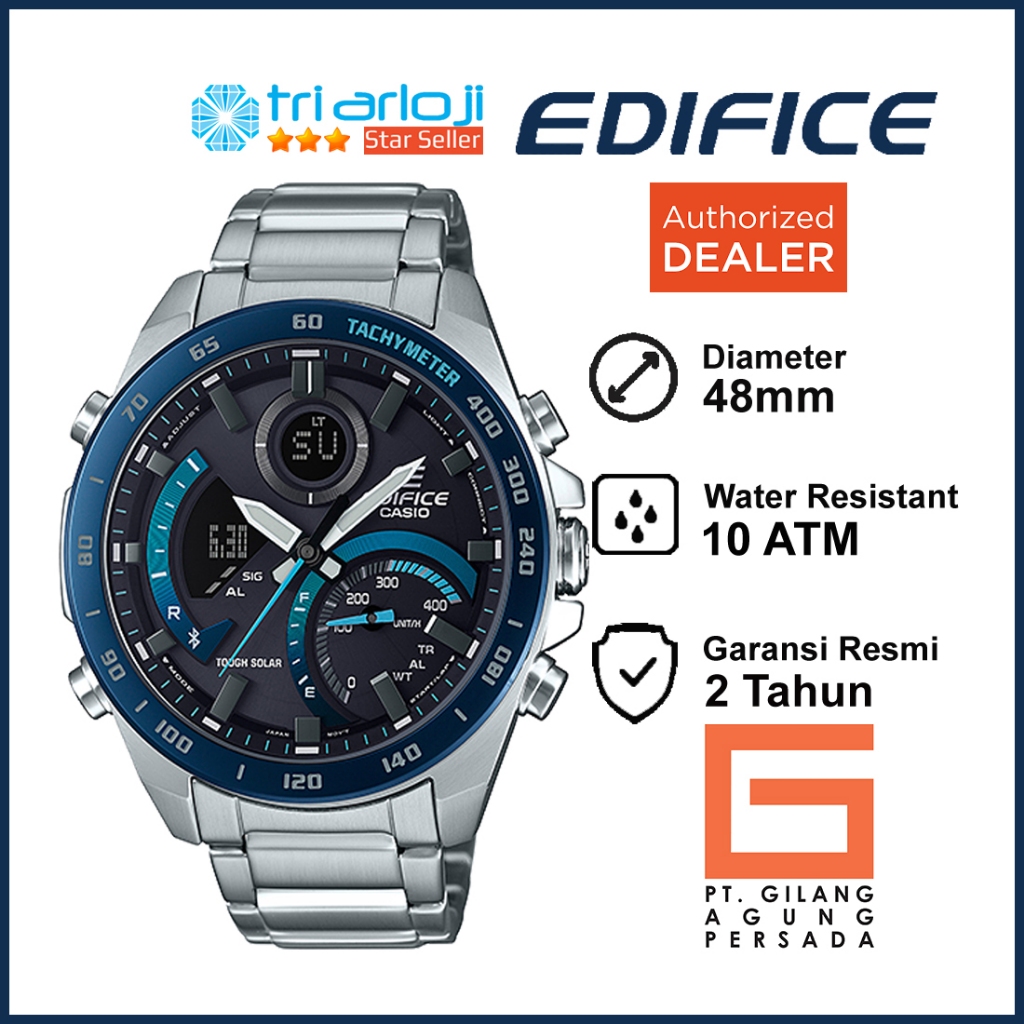 Casio Edifice ECB-900DB-1BDR - Jam Tangan Pria - Biru ECB-900DB-1B ECB-900DB ECB900DB1B