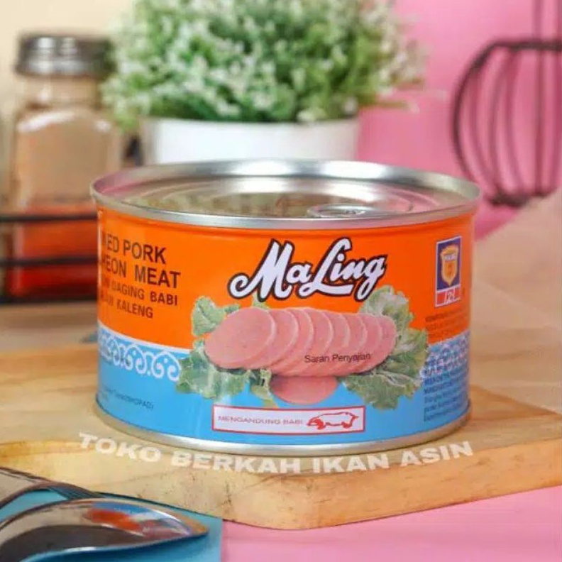 

1212 Terlaris Ma Ling Pork Luncheon TTS 397 Gram Daging Ham MaLing Kaleng Daging Babi