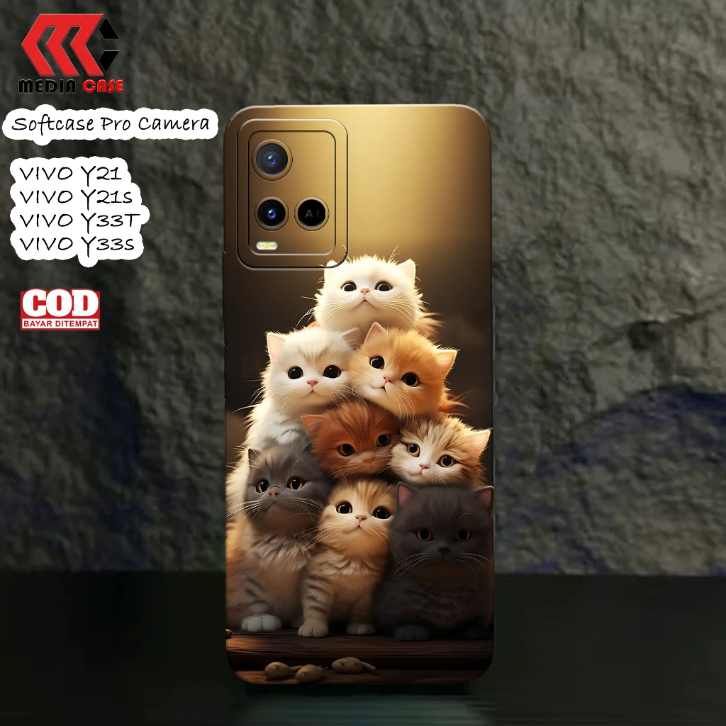 Case VIVO Y21 / Y21s / Y33T / Y33s Terbaru - Motif Case Kucing - Casing VIVO Y21 / Y21s / Y33T / Y33