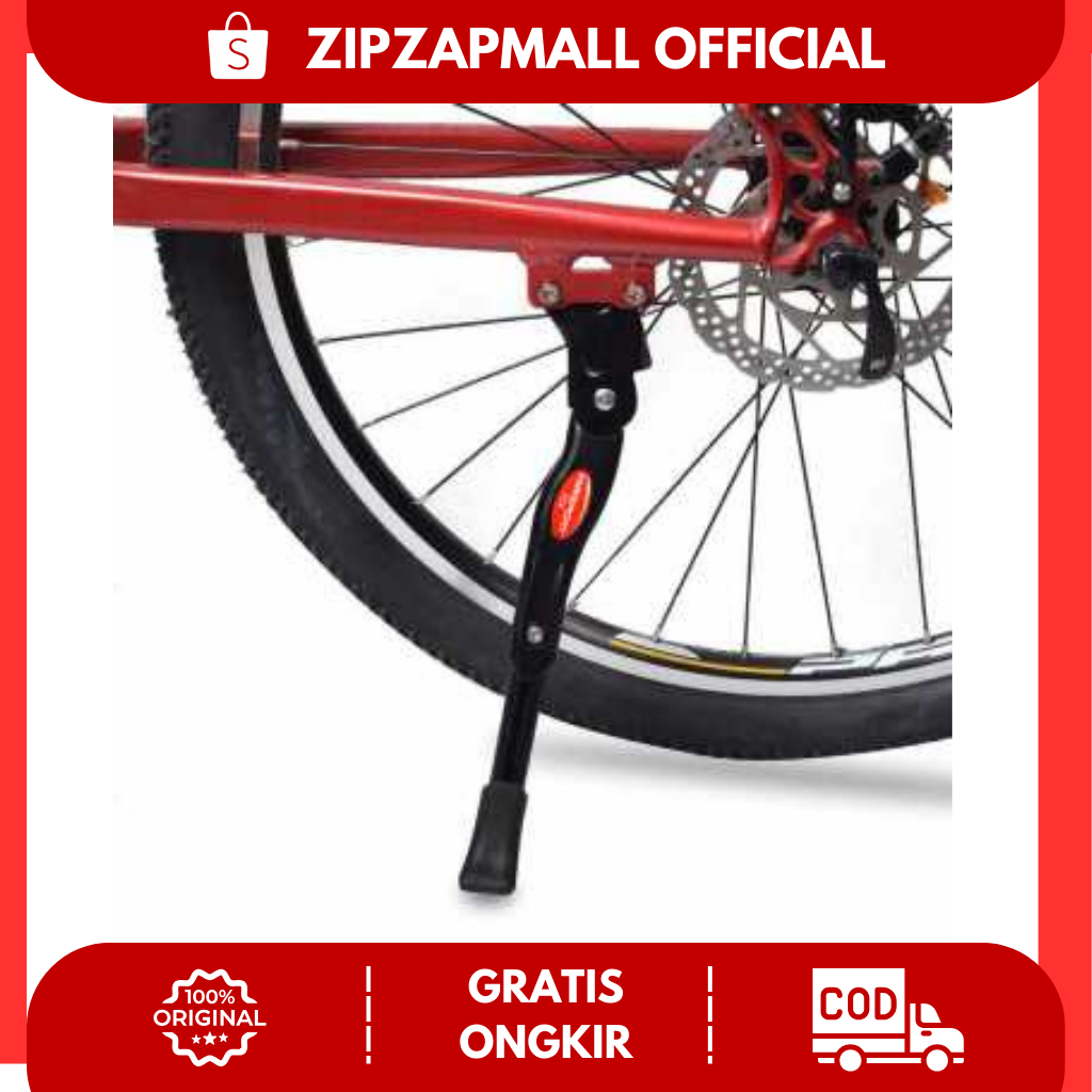 Standar Sepeda Samping Adjustable Bike Kickstand 30.5-36cm / Standar Parkir Stang Kaki Penyangga Sam