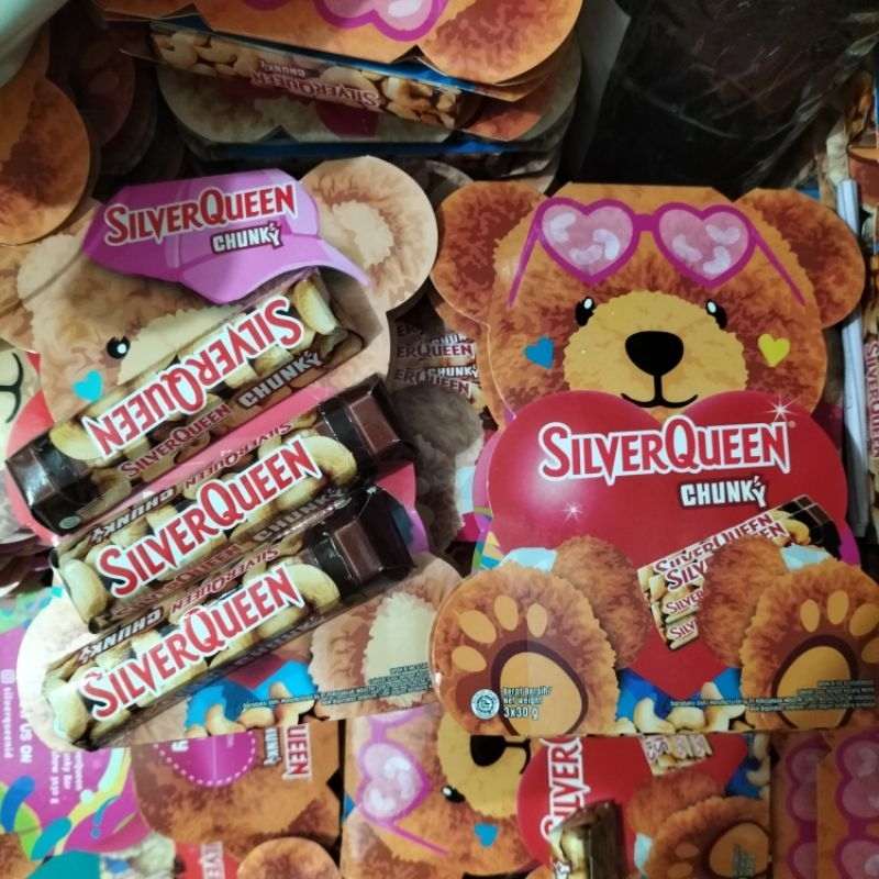 

Silverqueen Bear Beruang Love Valentine Chunky Silverquen Cashew Beli 1 Gratis 1 dapet 2x58g Buy 1 Get 1 Free Promo Terbatas Bisa COD Surabaya Gresik Mojokerto