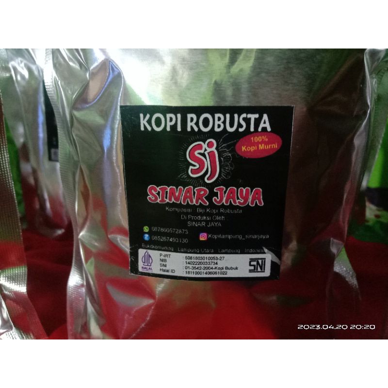 

Kopi Lampung Sinar Jaya 250 gram, 100% kopi murni tanpa campuran