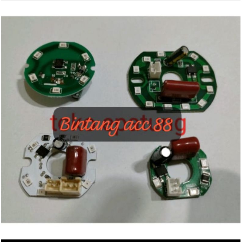 plat lampu sembahyang led - 6 lampu bulat merah