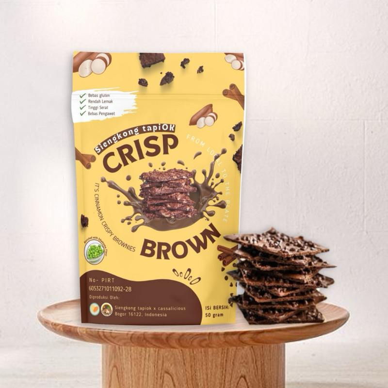 

Crisp Brown - Crispy Brownies gluten free Tanpa Pengawet Cemilan Sehat