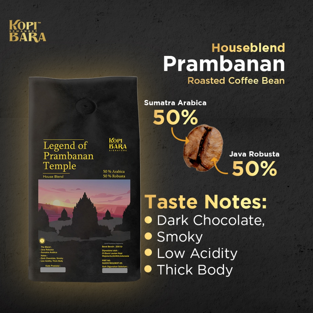 

Kopi Biji Kopi Bara Legend of Prambanan Temple 200gr