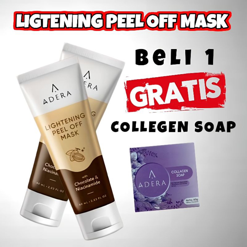 Masker Wajah Adera Ligtening Peel Off Mask Membantu Samarkan Flek Hitam