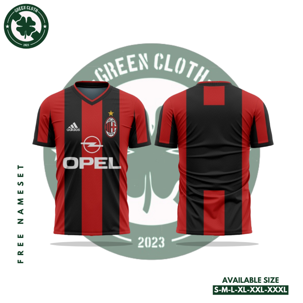 JERSEY SEPAK BOLA AC MILAN RETRO 1990/2000 - HOME