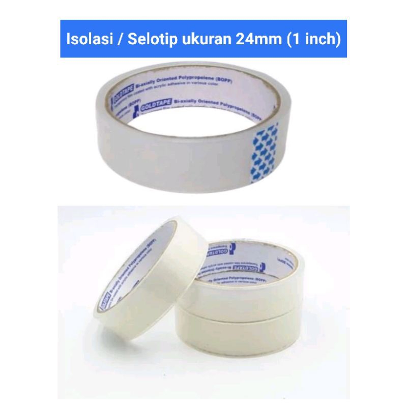

Isolasi / selotip ukuran 24mm (1 inch)