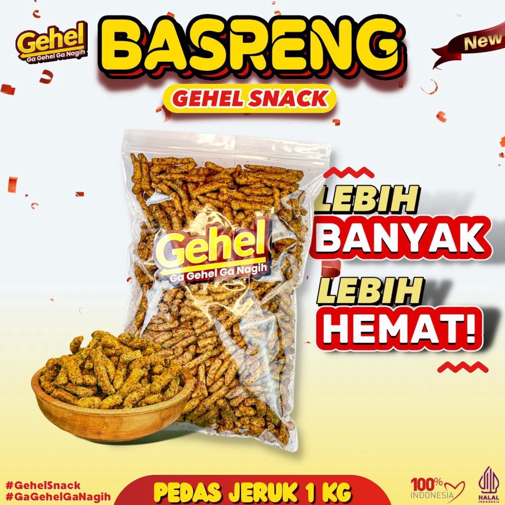 

Original GEHEL BASRENG 1 KG Edisi Terbatas Makanan Ringan