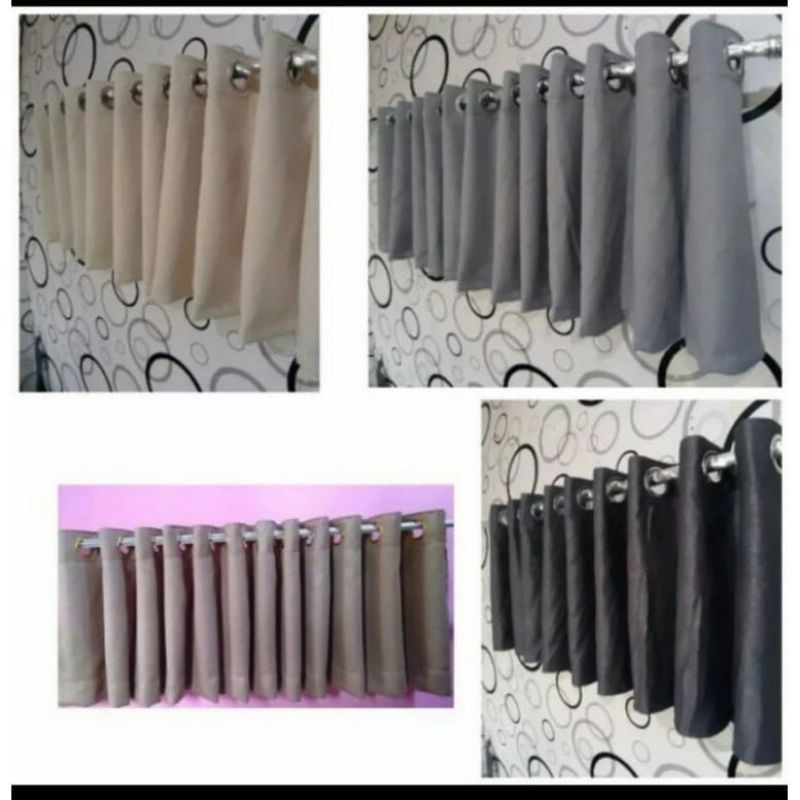 Poni gorden/gorden poni minimalis atas pintu model smokring