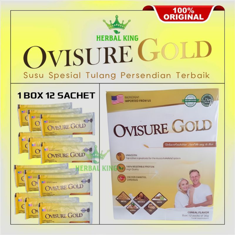 

OVISURE GOLD SUSU ORIGINAL Susu Vitamin Tulang Nyeri Sendi Asli 1 Box - HERBAL KING OFFICIAL STORE