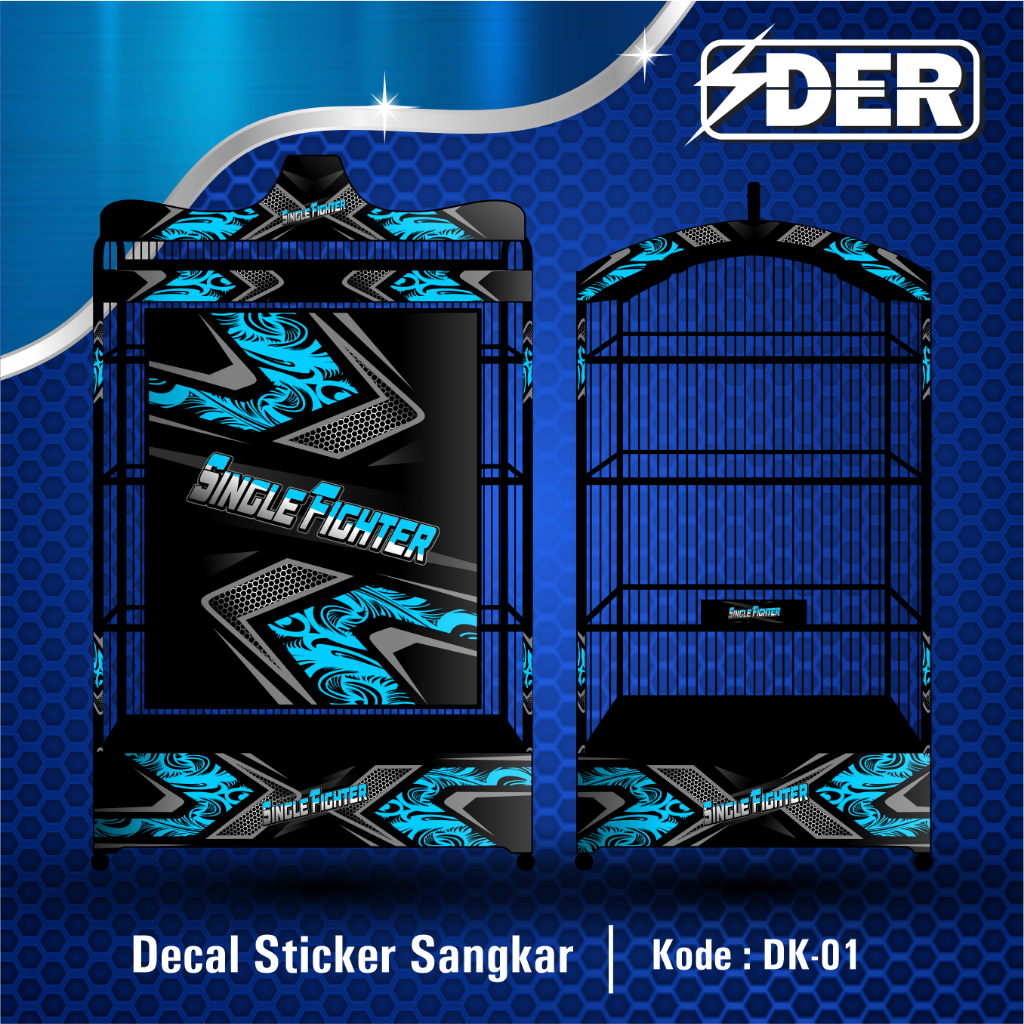 Sticker Decal Sangkar Kotak Kenari Kacer Ebod Jaya Oriq DK01