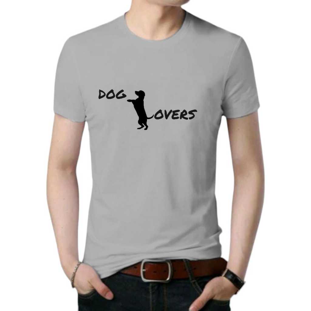 Kaos DOG LOVERS / Kaos UNISEX Pria Wanita Lengan Pendek