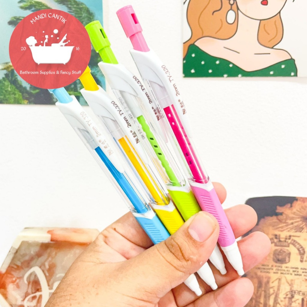 

PENSIL CETEK MEKANIK UKURAN 2.0 WARNA-WARNI TY-320 PCM-1108 ALAT TULIS SEKOLAH AESTHETIC KOREA COD
