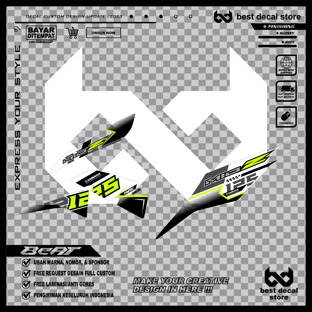 Stiker Striping Mio M3 / Striping Mio Z Transparan- Sticker Motor Yamaha Mio Ori Design terbaru