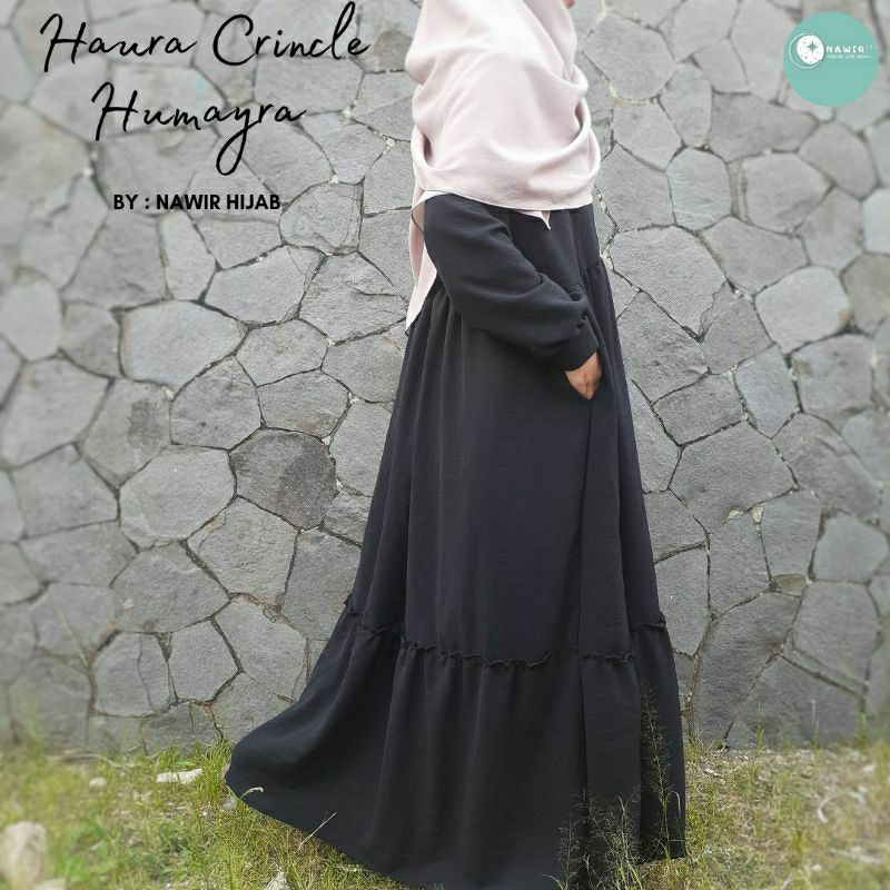 Abaya Gamis Dress Haura Crincle Humayra