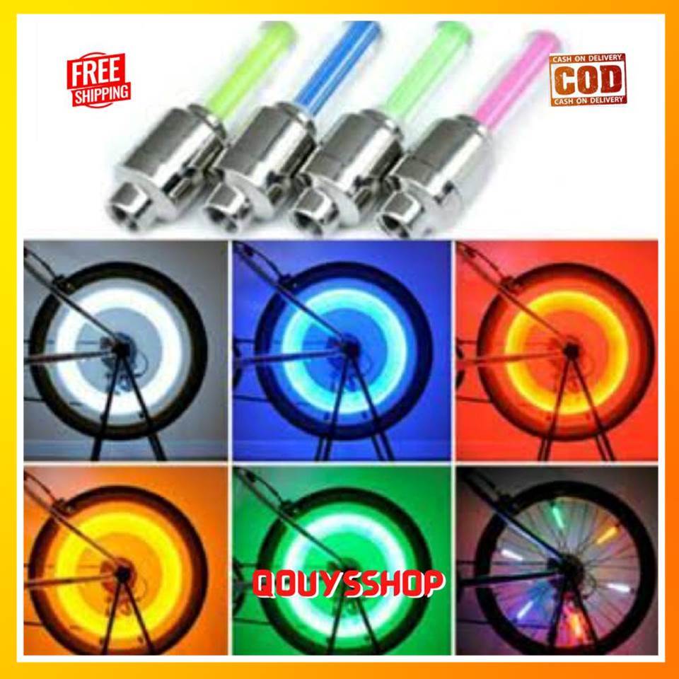 Tutup Pentil Lampu Led Hias Variasi Otomotif Ban Sepeda Motor Mobil Depan Belakang