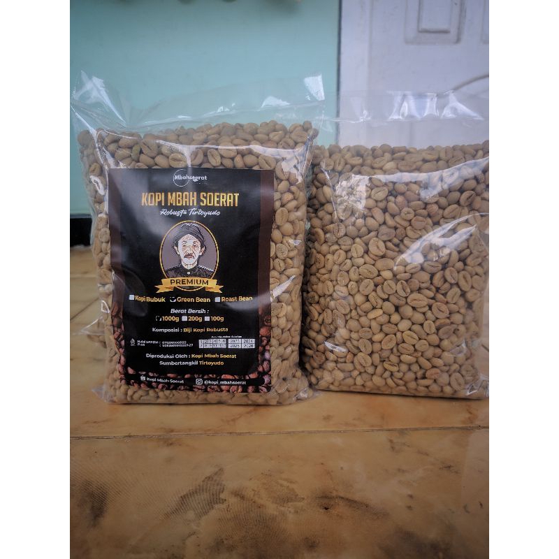 

kopi green bean Robusta Tirtoyudo Mbah Soerat grade 1