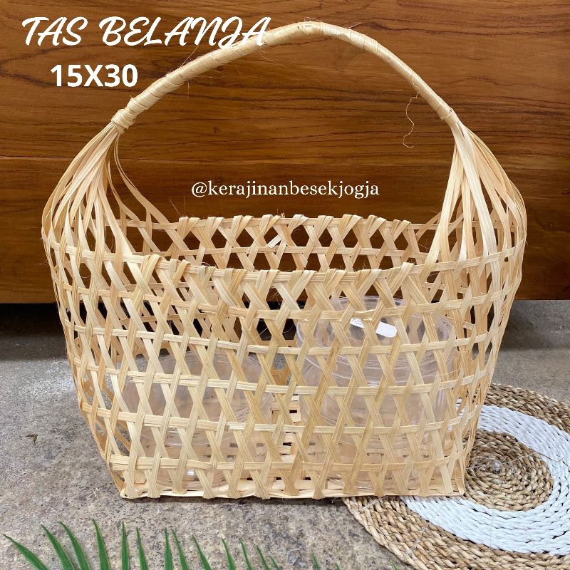 

TAS KERANJANG KUE KERING 15X30 BLICING MUAT 500GRAM 4-6PCS | TAS BELANJA 15X30 keranjang bambu hampers bingkisan parsel lebaran tas kue kering oleh oleh