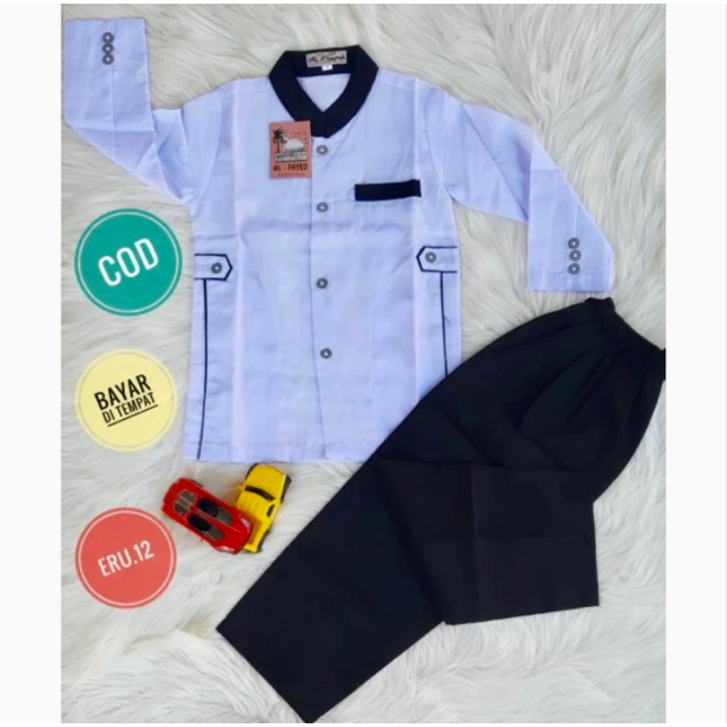 Setelan Baju Koko Jasko Anak Laki-Laki Baju Muslim Anak Laki-Laki Usia 3-12tahun