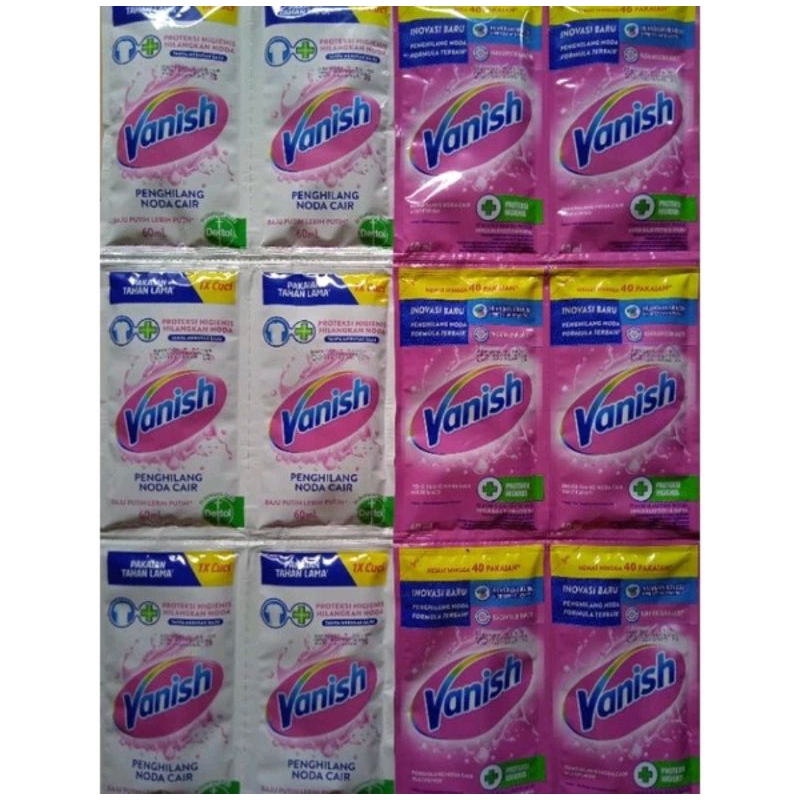 VANISH Penghilang Noda Cair Multifungsi (1 RENCENG = 12 Sachet)