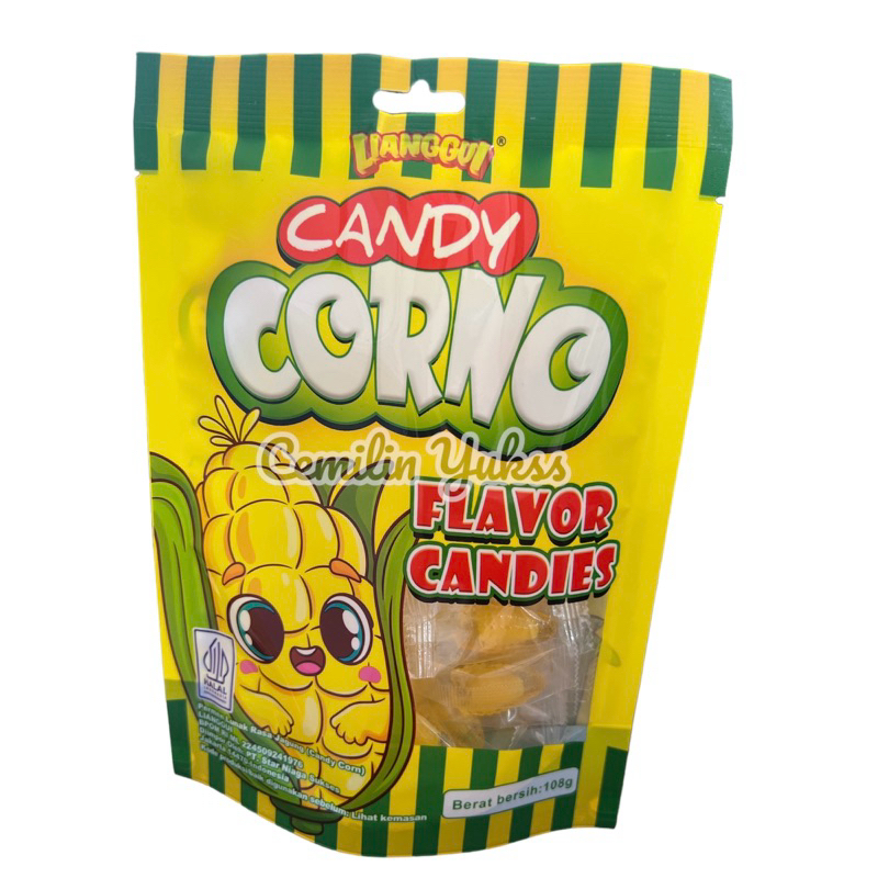 

Lianggui Candy Corno 108g Permen Lunak rasa Jagung ( Candy Corn ) Permen Jelly Rasa Jagung