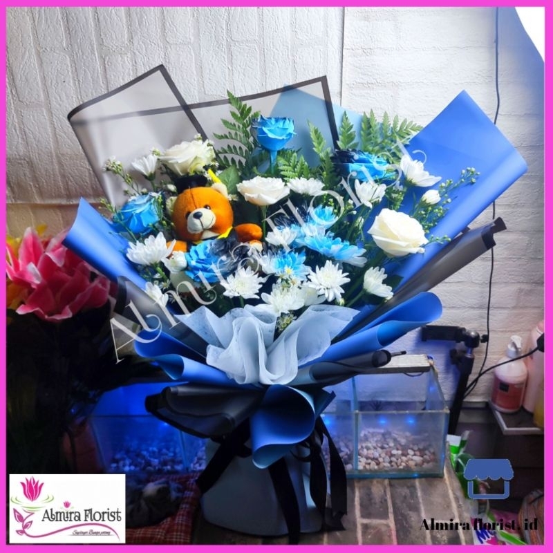 hand bouquet | buket wisuda boneka bunga asli